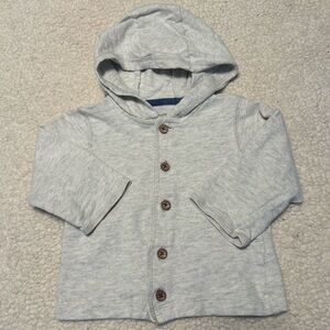 Carter’s hooded heather gray button down hoodie 12 months